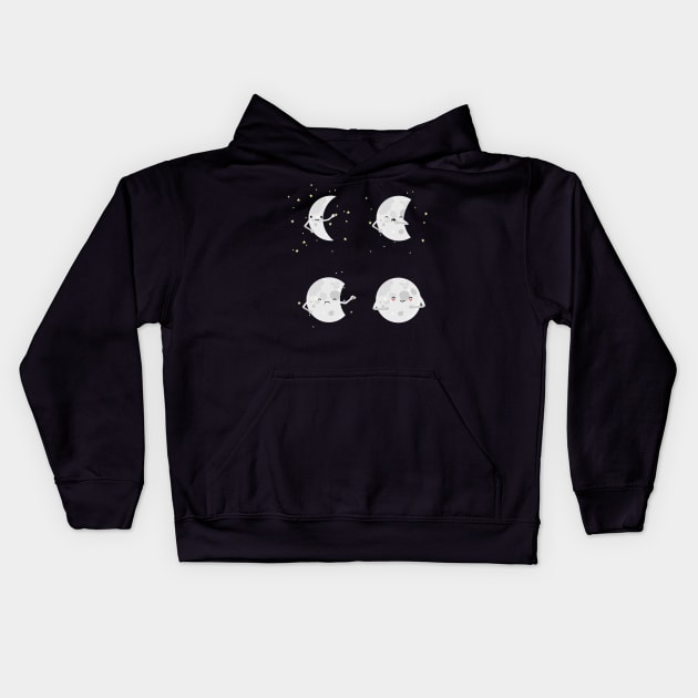 Full Moon Kids Hoodie by wawawiwa